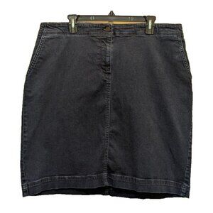 Talbots Woman Denim Straight Pencil Skirt 16W Stretch